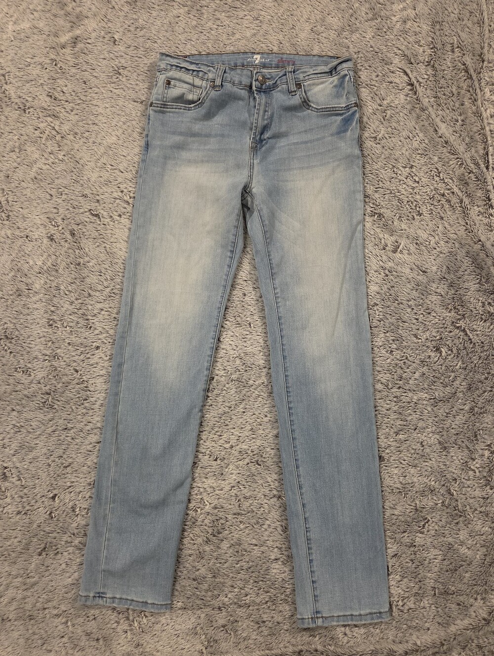 7 For All Mankind Light Blue Kids' Skinny Jeans Sz 16
